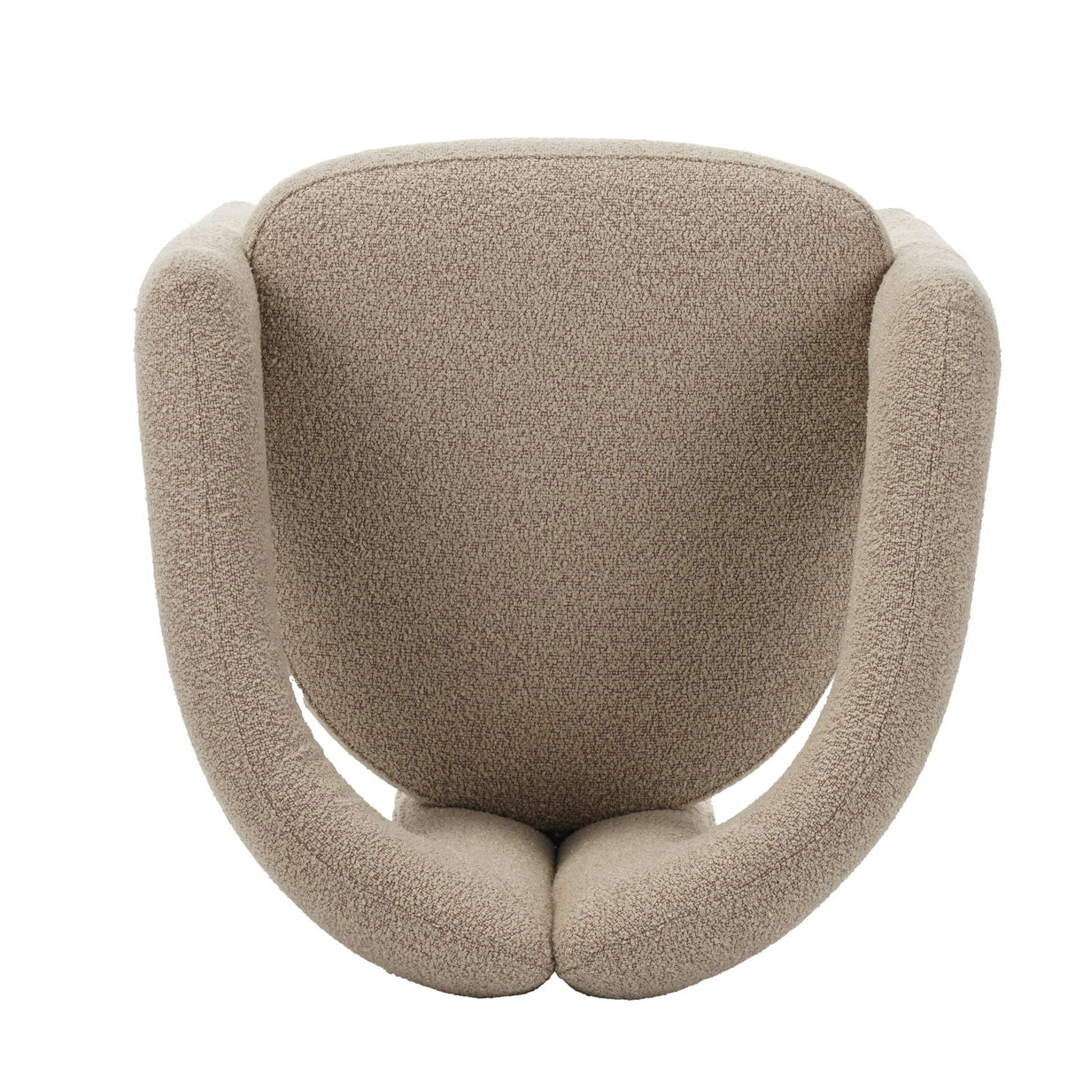Eetkamerstoelen - Design Eetkamerstoel Zandkleur Bouclé Maro - Volledig Stof - Dimehouse