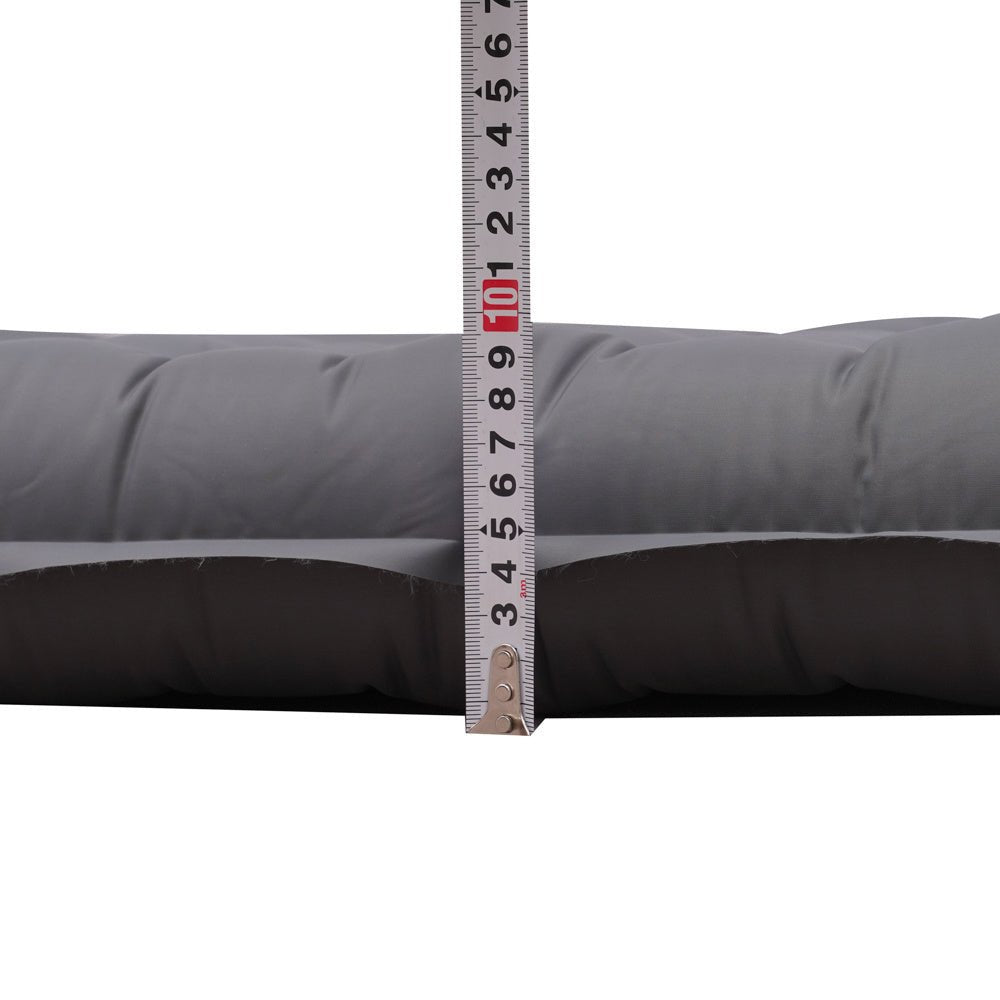 Materasso ad aria 1 persona con sistema di gonfiaggio integrato 205x67x10 cm Dimehouse Grigio LxPxH 23x15x15 Nylon Bianco dettaglio foto