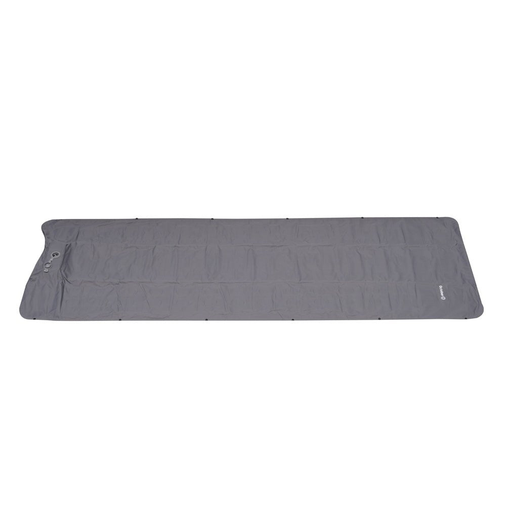 Materasso ad aria 1 persona con sistema di gonfiaggio integrato 205x67x10 cm Dimehouse Grigio LxPxH 23x15x15 Nylon Bianco vista laterale della foto