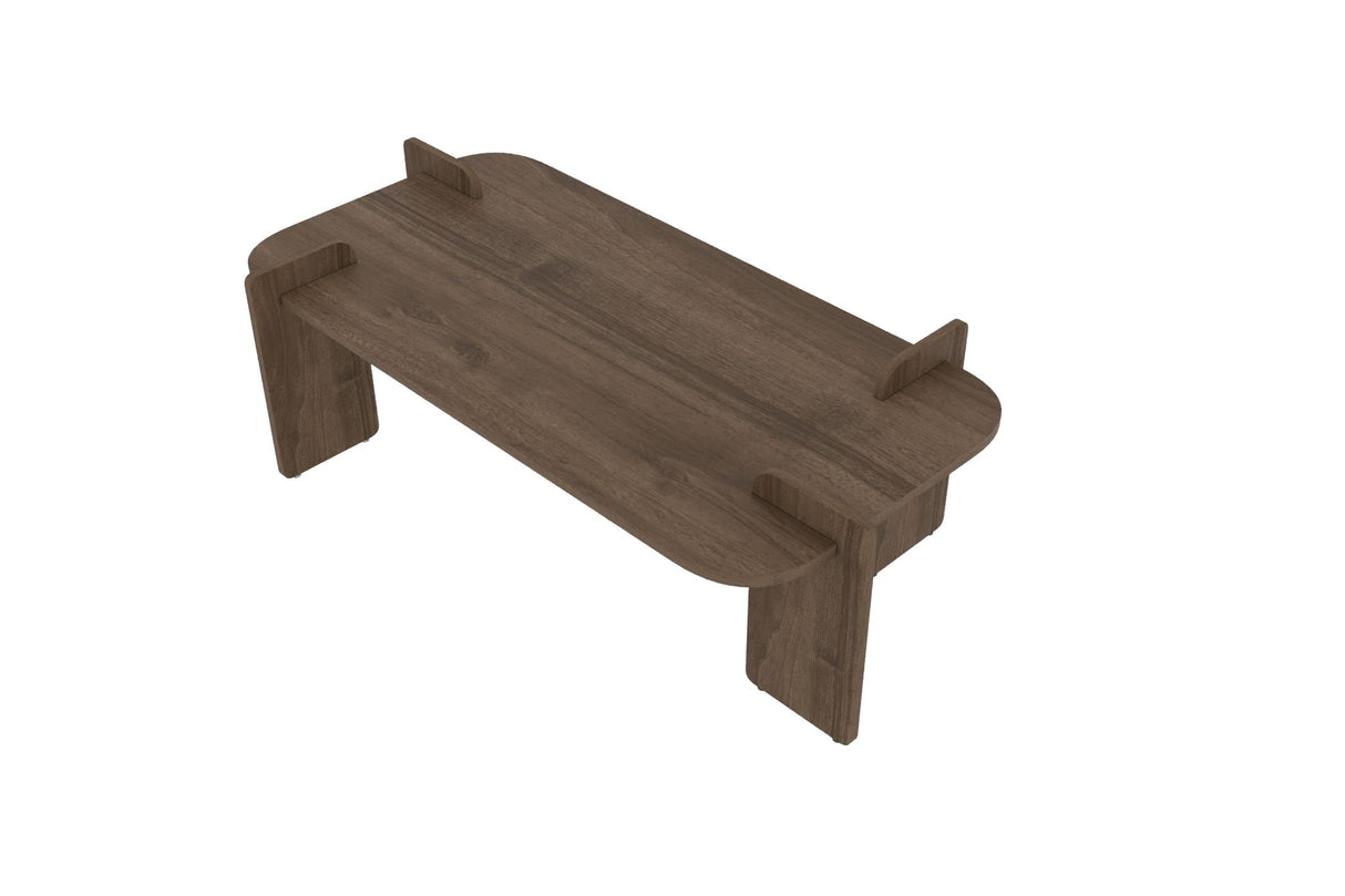 Tavolino Lovge noce 120 x 60 cm Legno composito rivestito melaminico