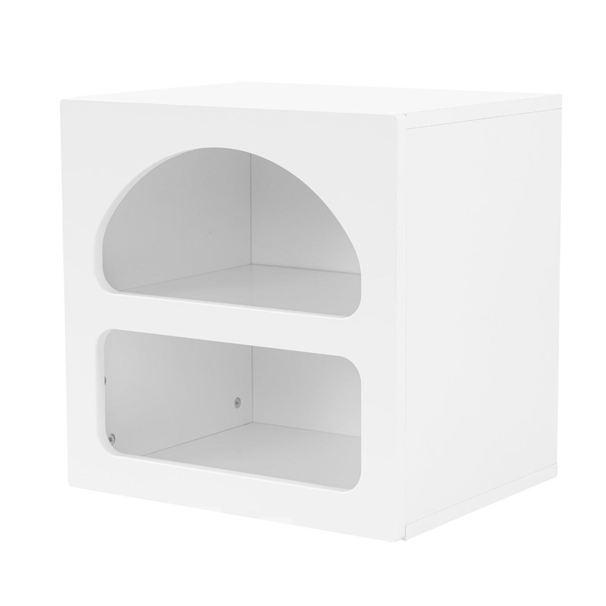 Comodino Lorin Melaminico Bianco 50x50x38 cm