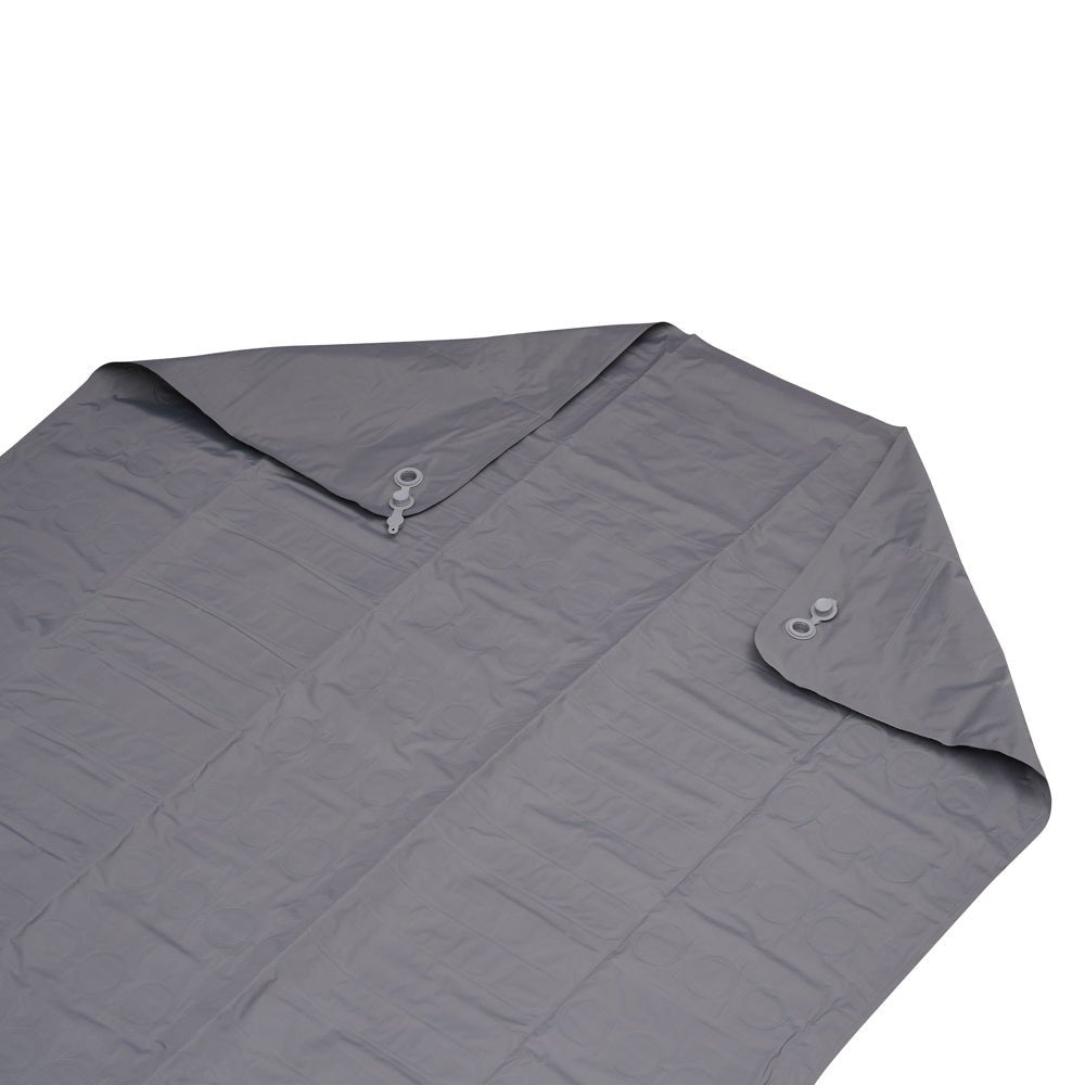 Materasso ad aria per 2 persone con sistema di gonfiaggio integrato 205x140x10 cm Dimehouse Grigio LxPxH 33x17x17 Nylon Bianco dettaglio foto