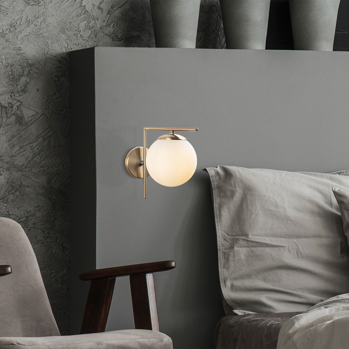 Lampada da parete a 1 luce in metallo color rame Haven