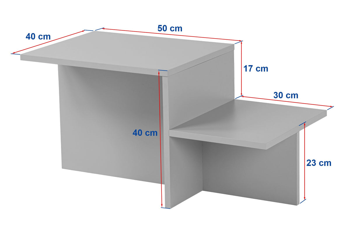 Salontafels - Salontafel travertin melamine Eterna 80 x 40 cm - Dimehouse