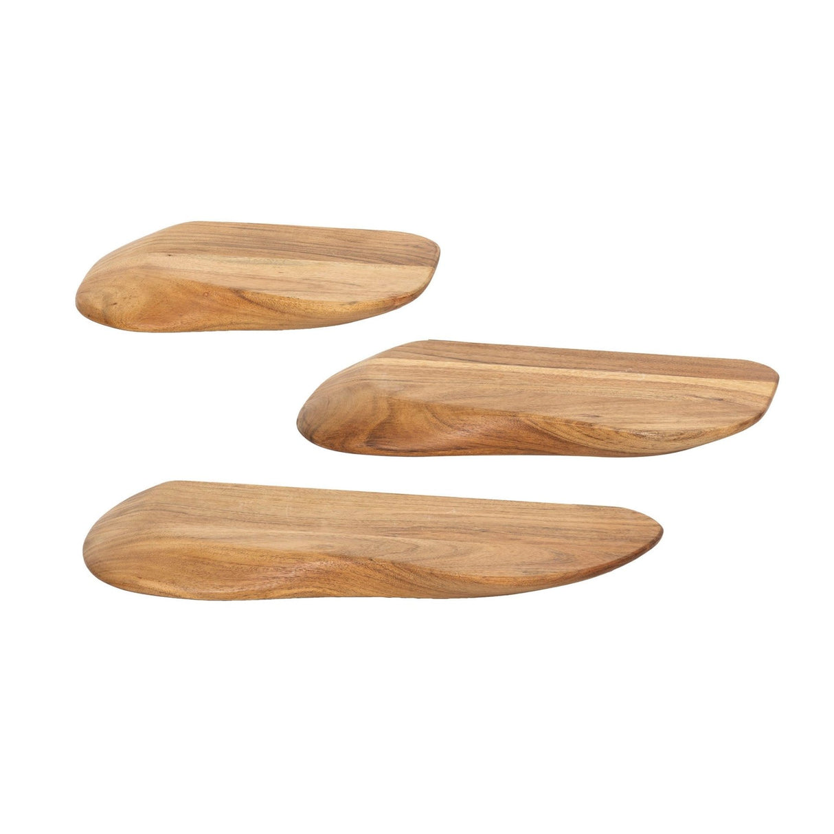 Wandplanken - Nordic Set van 3 Wandplanken Organic - Massief Acaciahout - Dimehouse