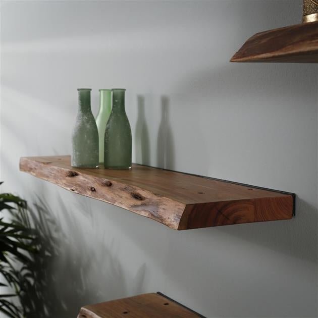 Mensola a muro Durris DH Interior Acacia LxLxH 93x22x7 Legno di acacia Foto atmosferica vista frontale diagonale