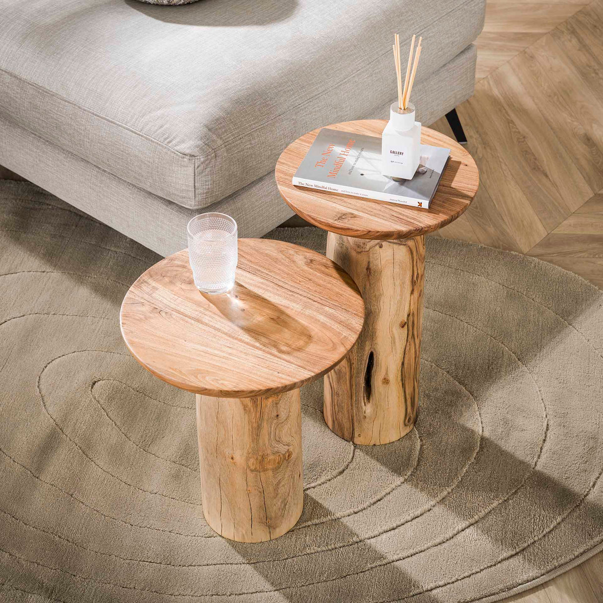 Tavolino Nova - Legno massello di acacia - Alto 55 cm