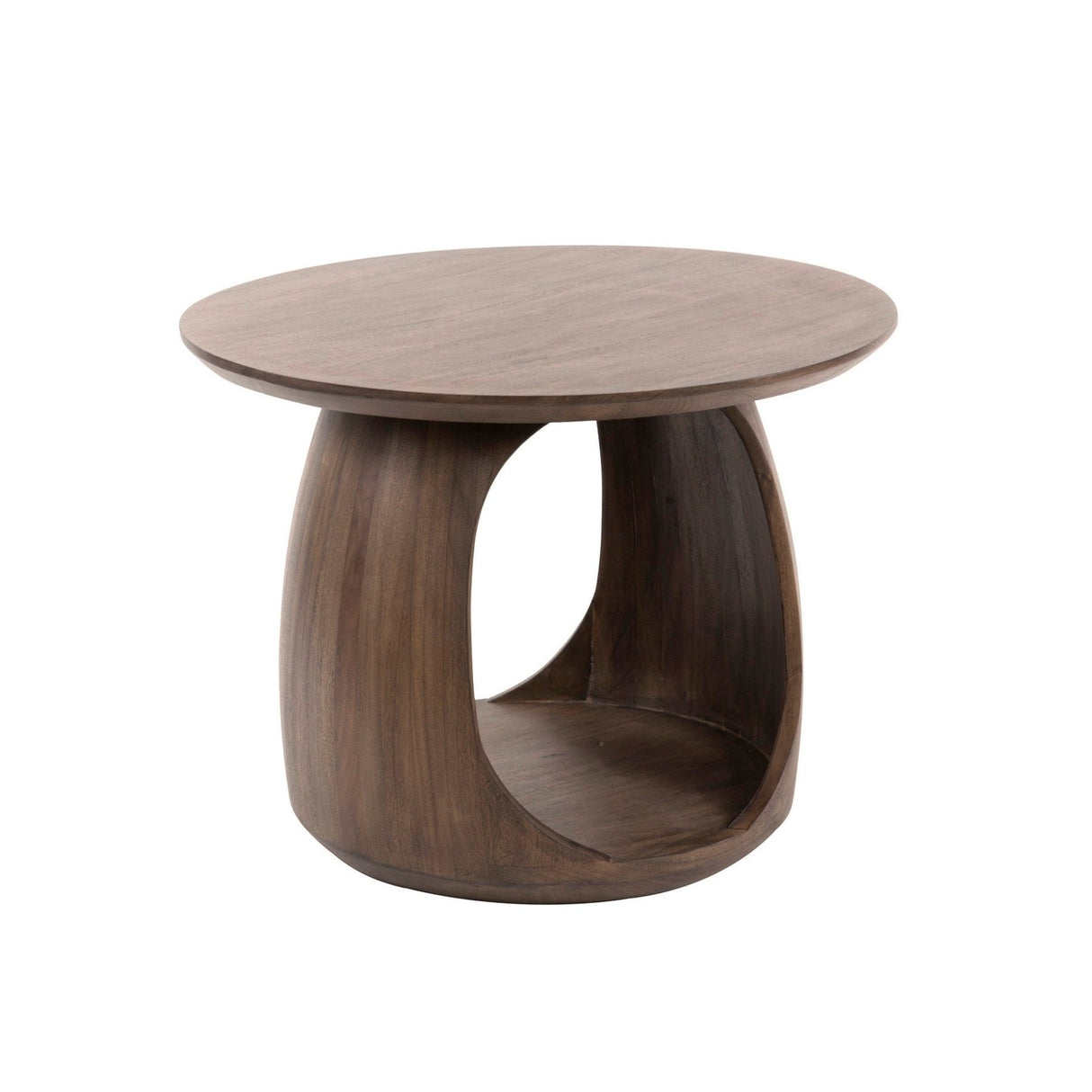 Tavolino Nore Massello di Acacia Marrone 60x60x46 cm