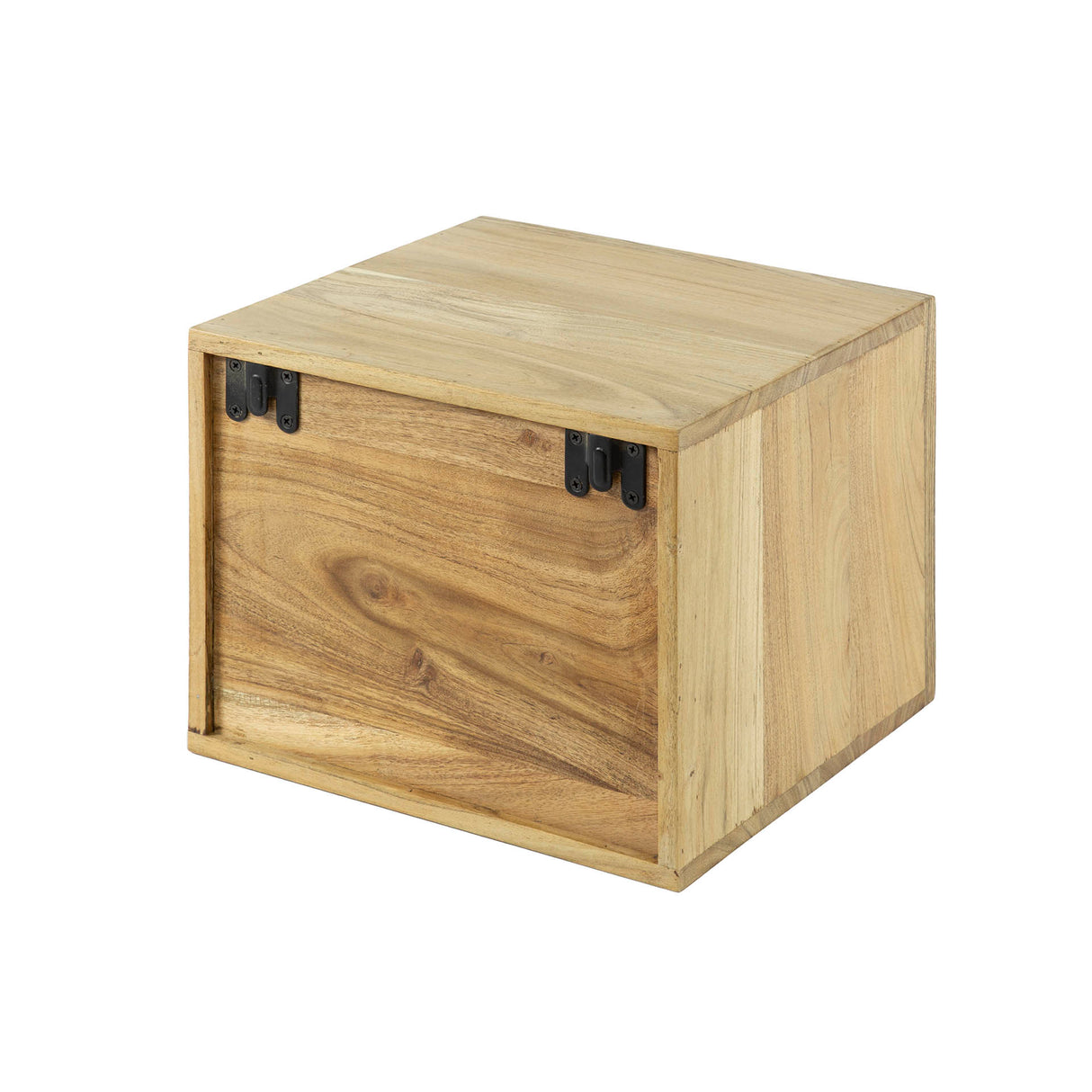 Nachtkastjes - Zwevend Nachtkastje Acaciahout Nova met 1 Lade - 30x25x29 cm - Dimehouse