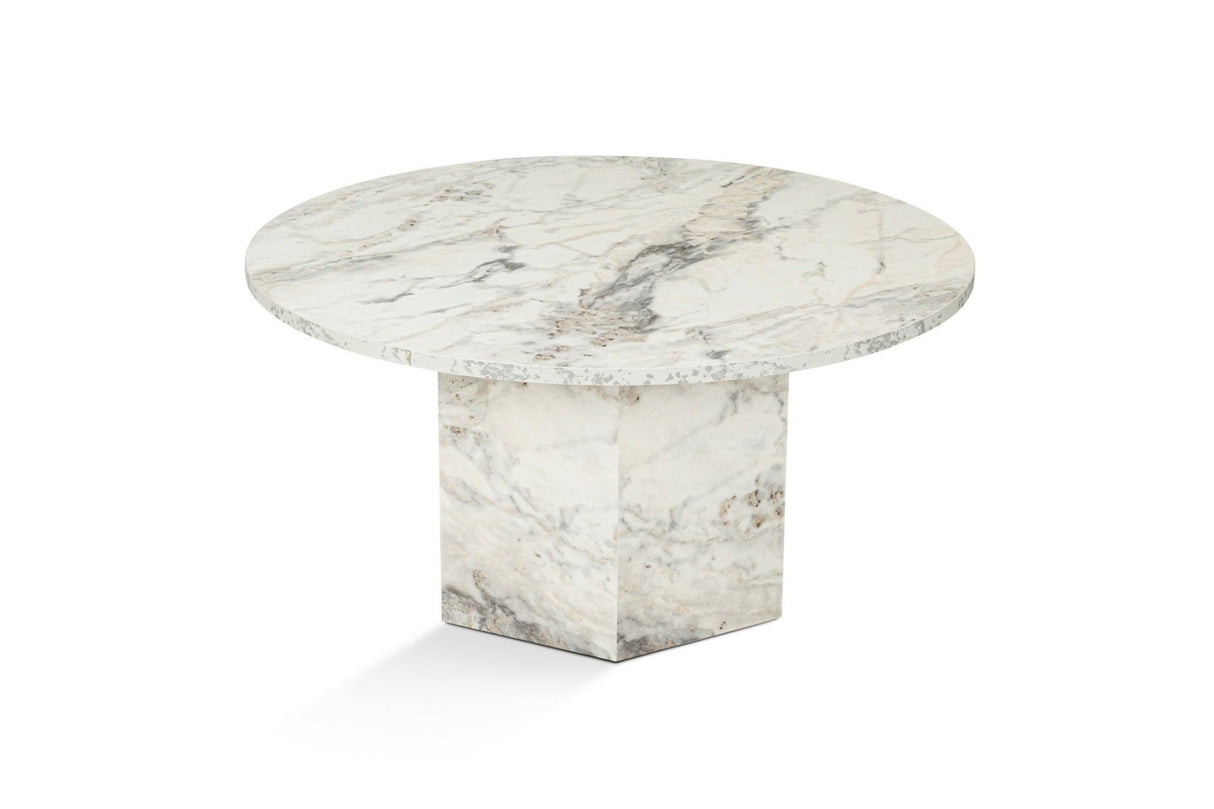 Salontafels - Ronde Salontafel Vano Marmerlook 80 cm - Dimehouse