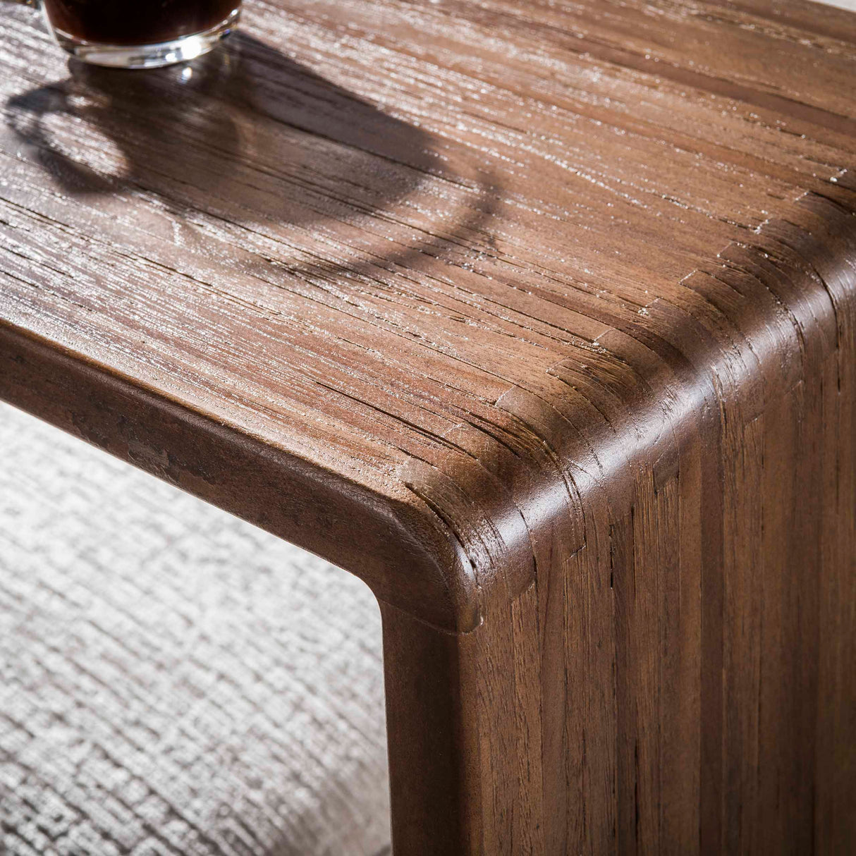 Tavolo da trasferimento in teak marrone noce Caro