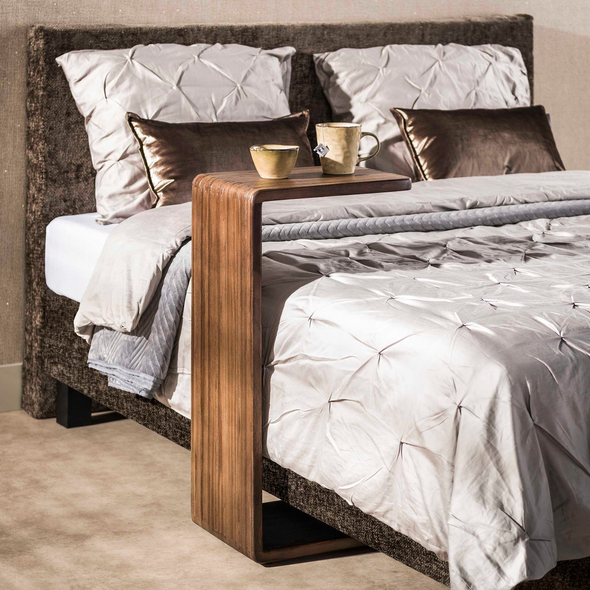 Tavolo da trasferimento in teak marrone noce Caro