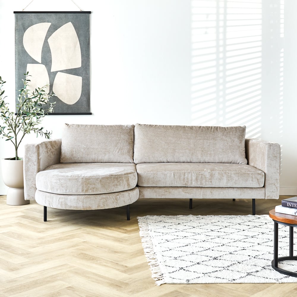 Divano Bella Dimehouse Beige LxPxA 138x98x55 Tessuto Foto atmosferica vista frontale