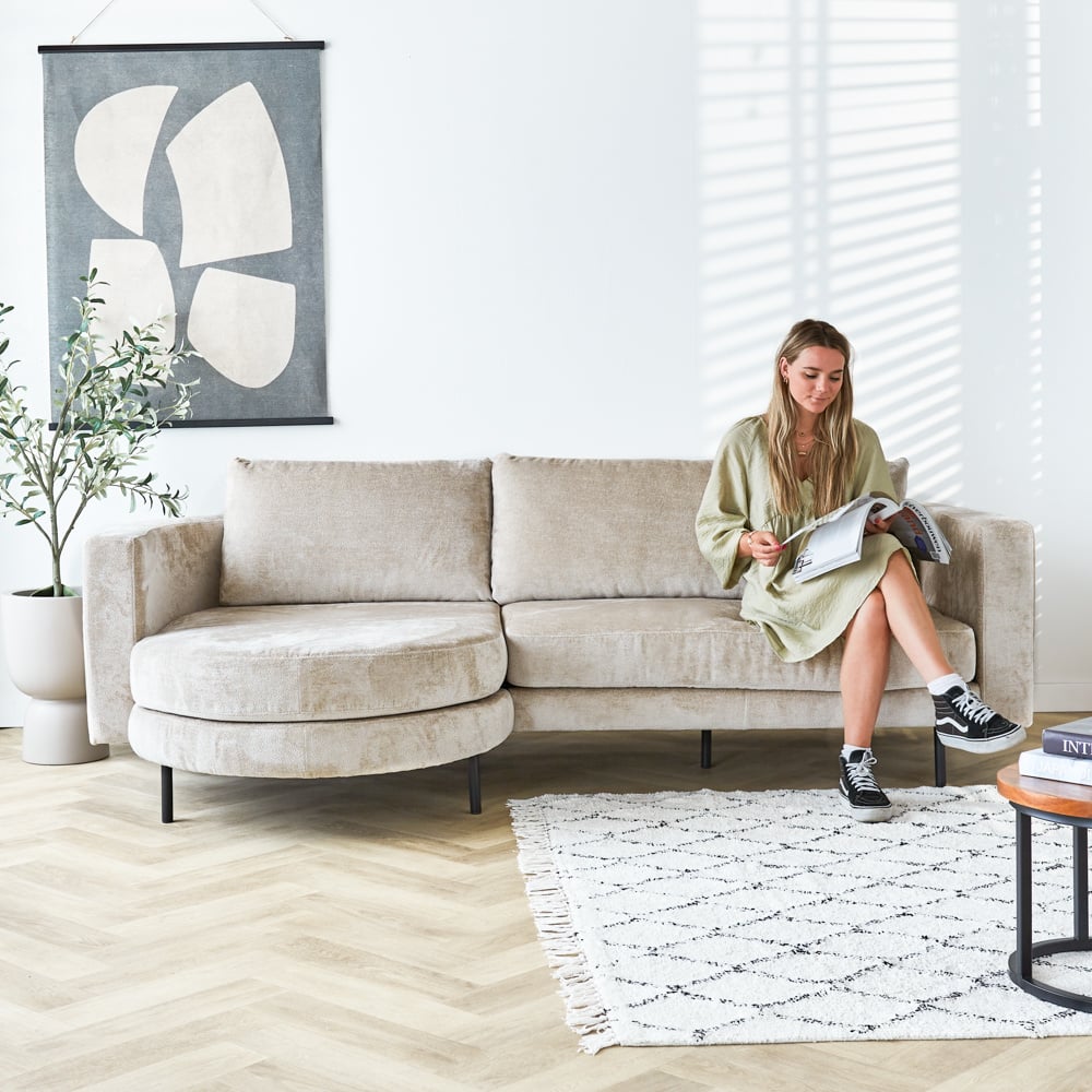 Divano Bella Dimehouse Beige LxPxH 138x98x55 Tessuto Foto atmosferica in situazione