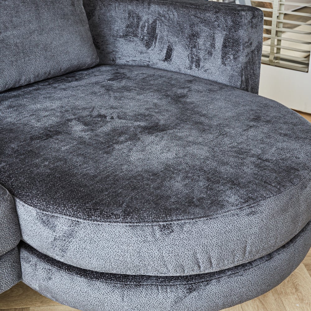 Divano Bella Dimehouse Antracite LxPxH 138x98x55 Tessuto Foto campione colore atmosferico