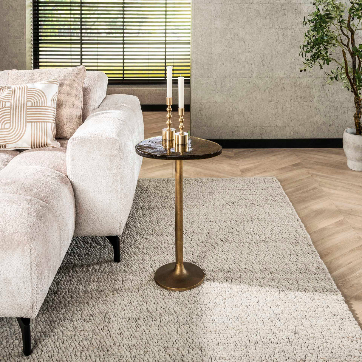 Tavolino Aurum Oro Antico 60 cm