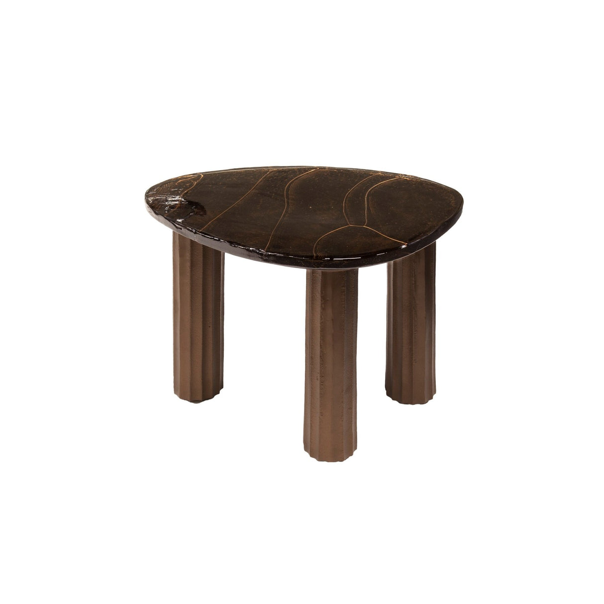 Salontafels - Salontafel Aura S Antiek Koper 51x37 cm - Dimehouse