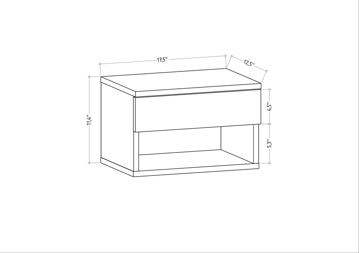 Comodino Jamot Melaminico Bianco 44,6x31,9x31,9 cm