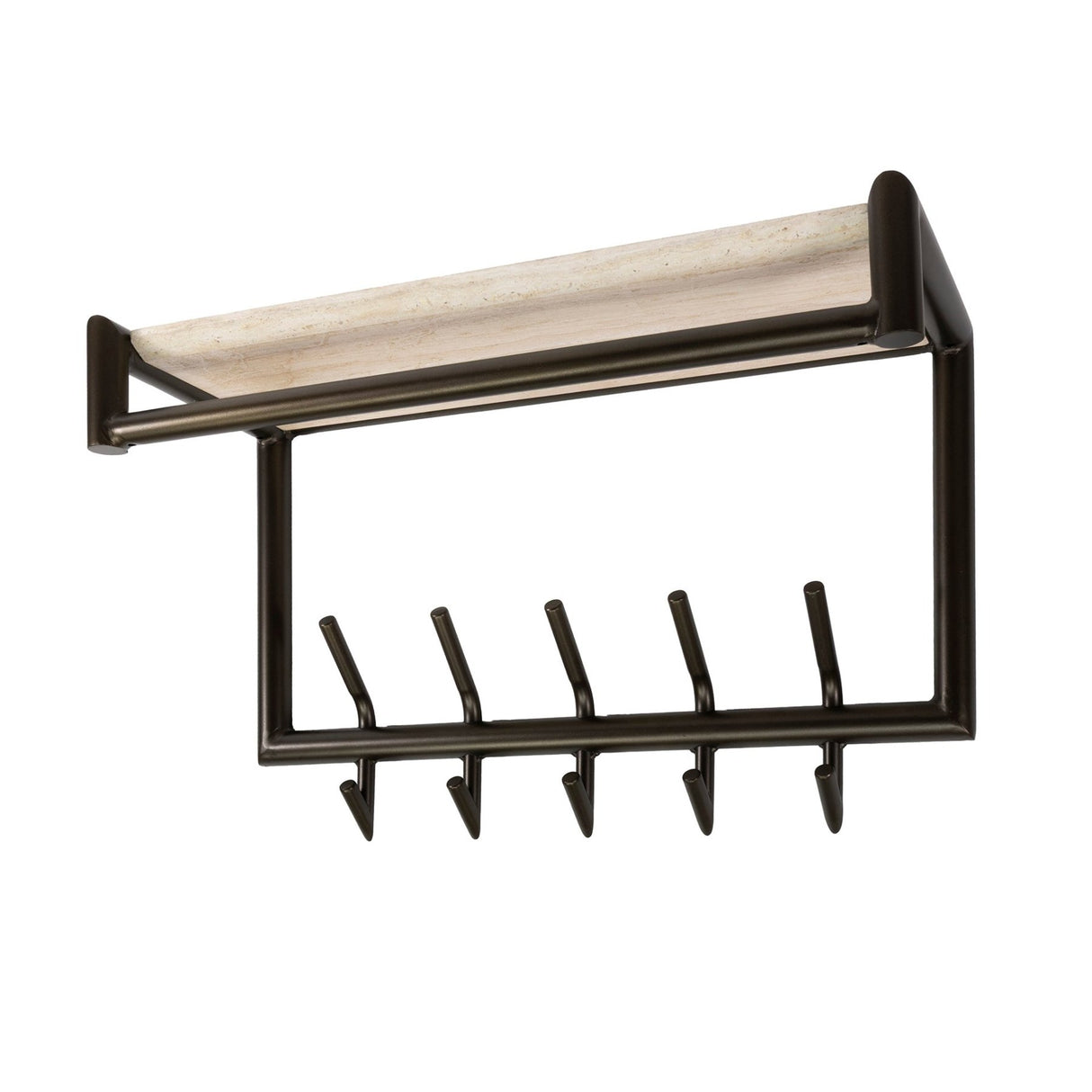 Appendiabiti da parete Aria 2x5 ganci Melaminico Travertino color Bronzo