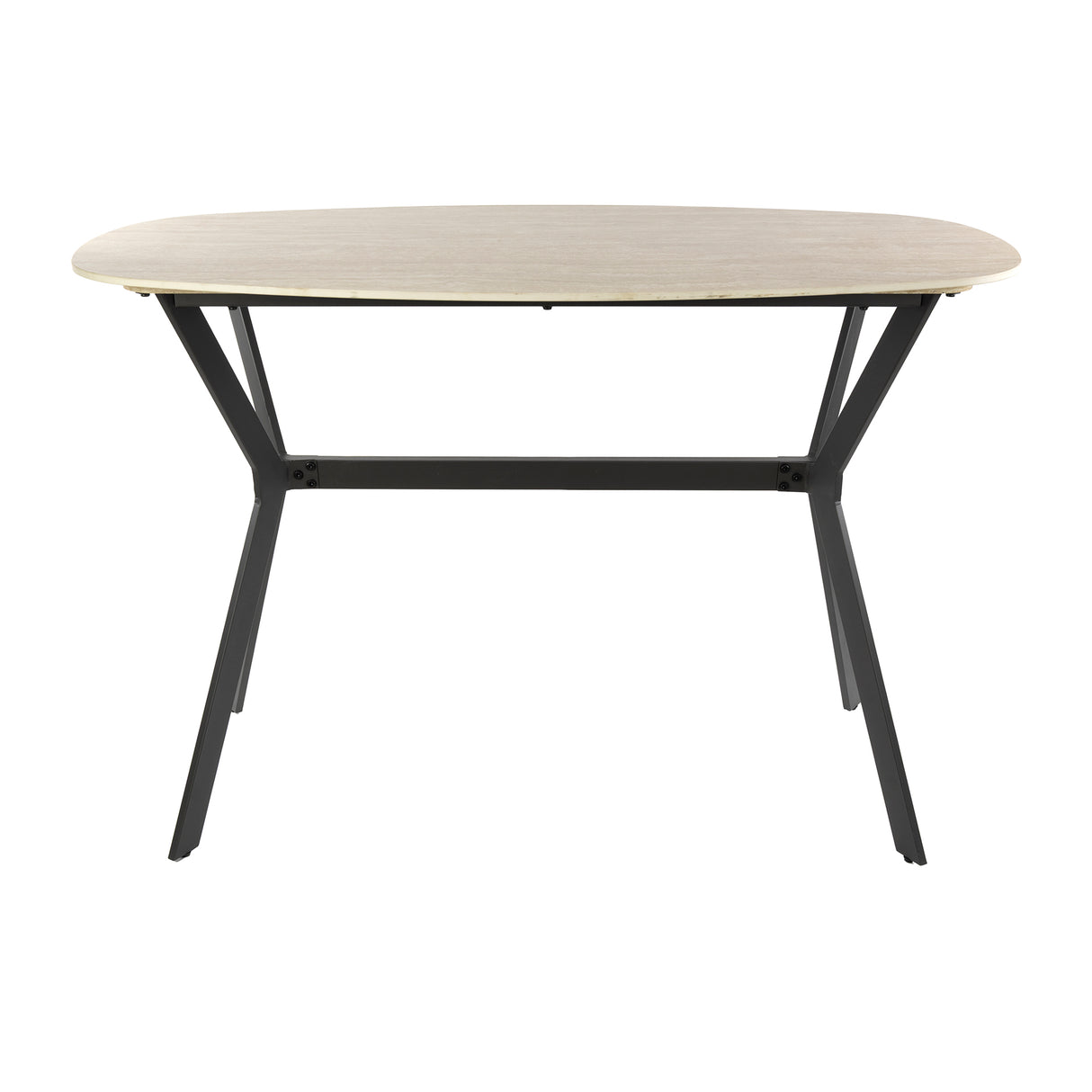 Bartafels - Archon Moderne Deens Ovaal Bartafel Keramiek Travertin 140 cm - Dimehouse