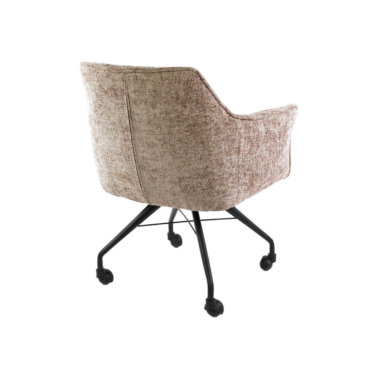 Set di 2 sedie da pranzo in tessuto Tova Hoven Rich Sand con ruote