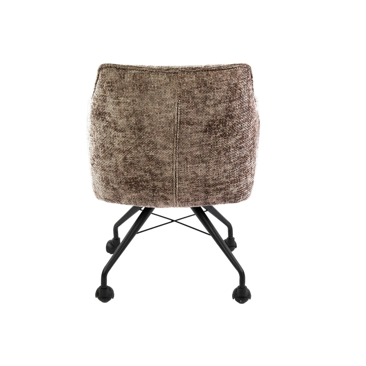 Set 2 Sedie Sala Da Pranzo Tova In Tessuto Hoven Rich Champagne Con Ruote