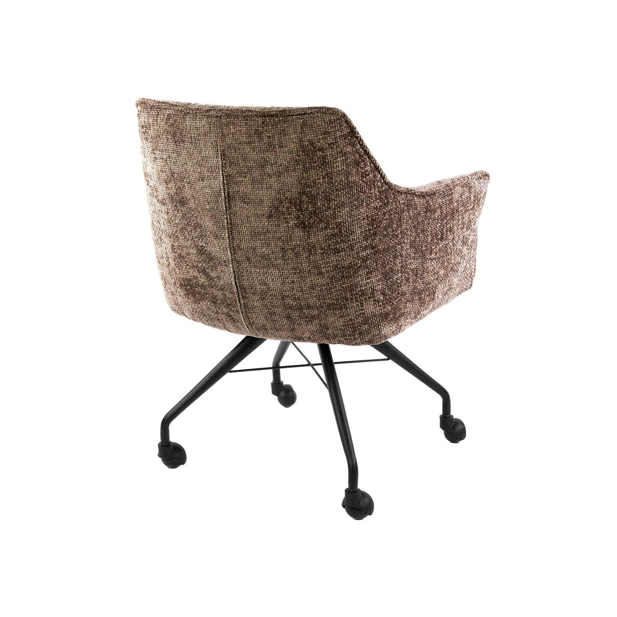 Set 2 Sedie Sala Da Pranzo Tova In Tessuto Hoven Rich Champagne Con Ruote