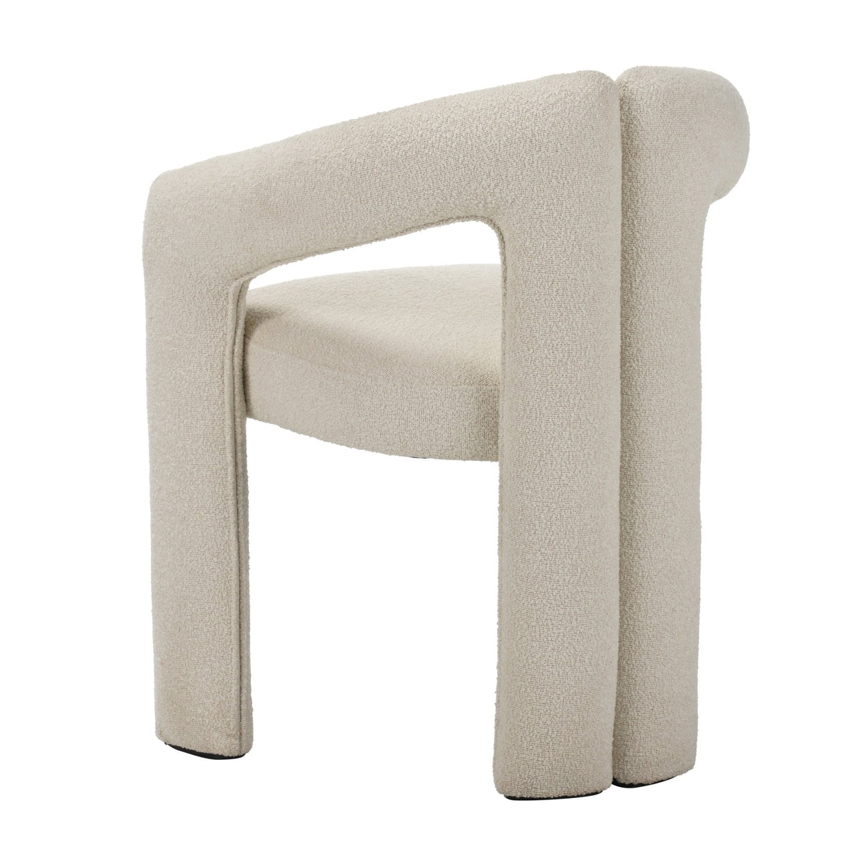 Eetkamerstoelen - Design Eetkamerstoel Beige Bouclé Maro - Volledig Stof - Dimehouse