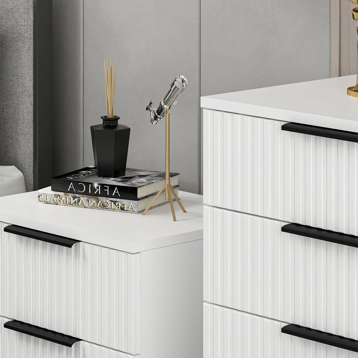 Ladekasten - Ladekast Kale Wit Melamine 72x77x42 cm - Dimehouse