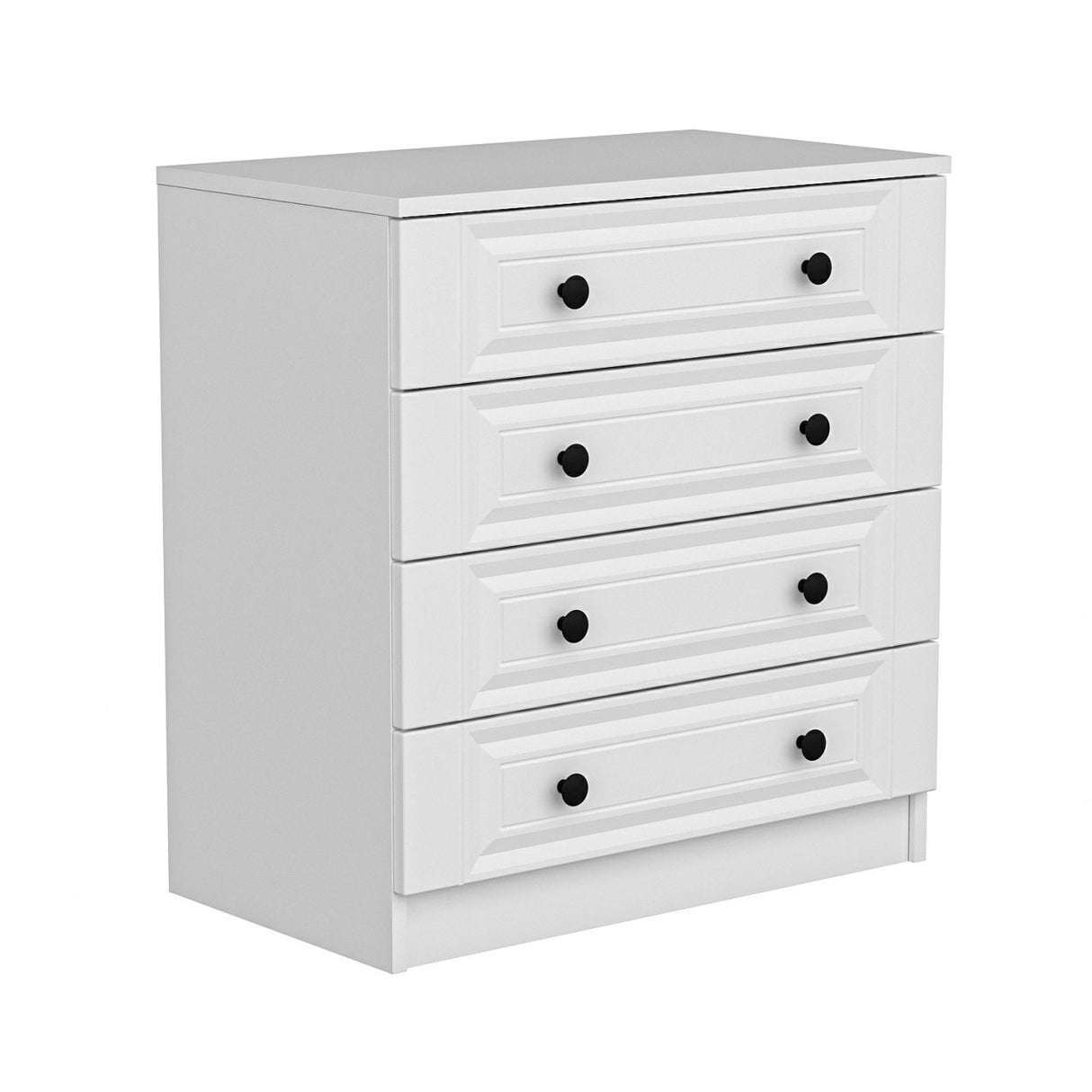 Ladekasten - Ladekast Kale Wit met Knoppen Melamine 72x77x42 cm - Dimehouse