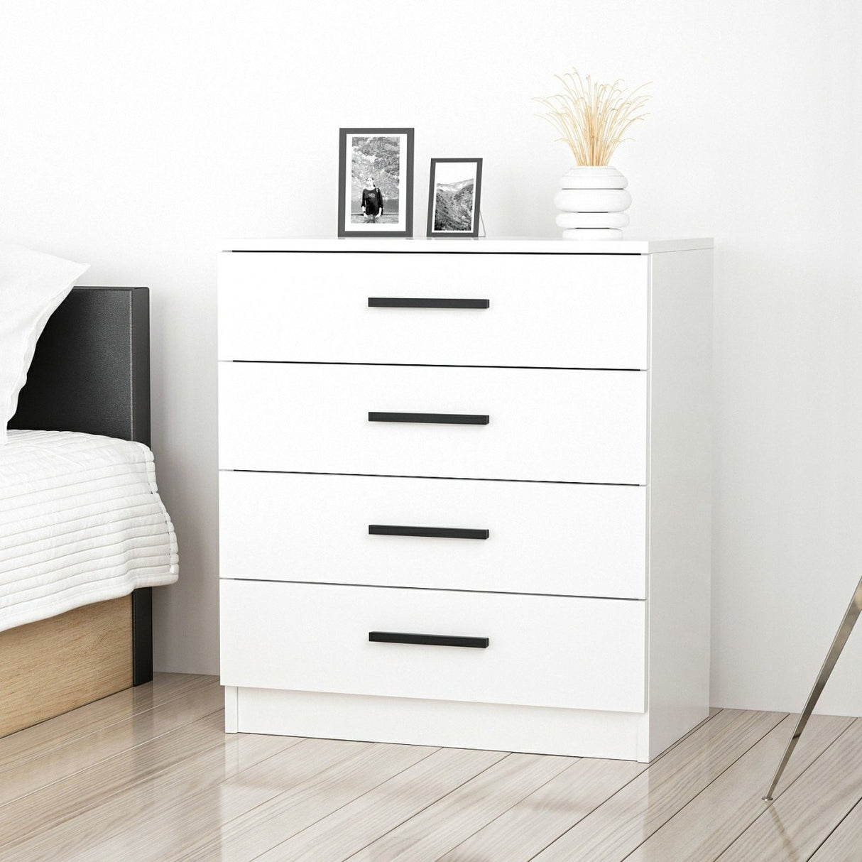 Cassettiera Melaminico Bare White 70x42x79 cm