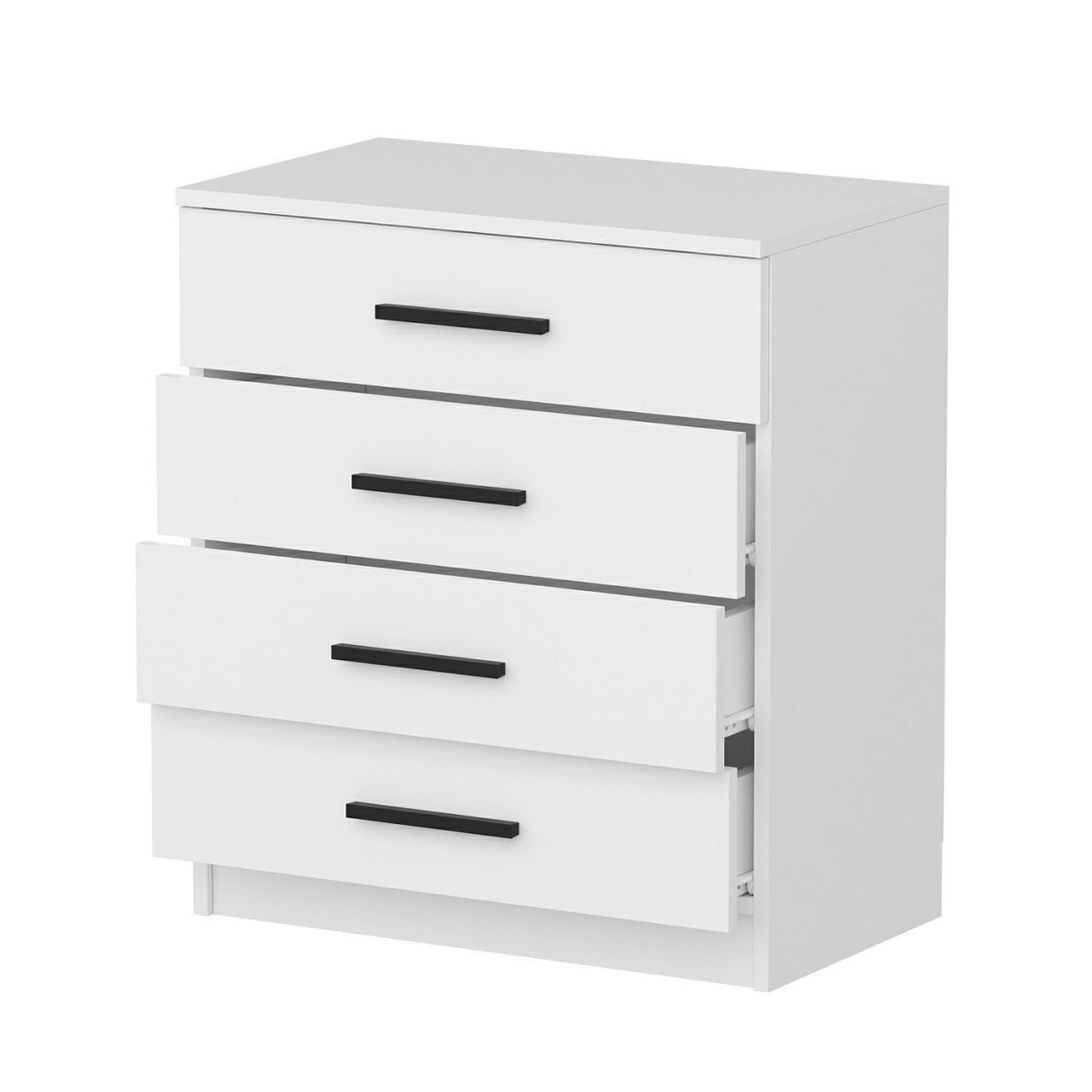 Cassettiera Melaminico Bare White 70x42x79 cm