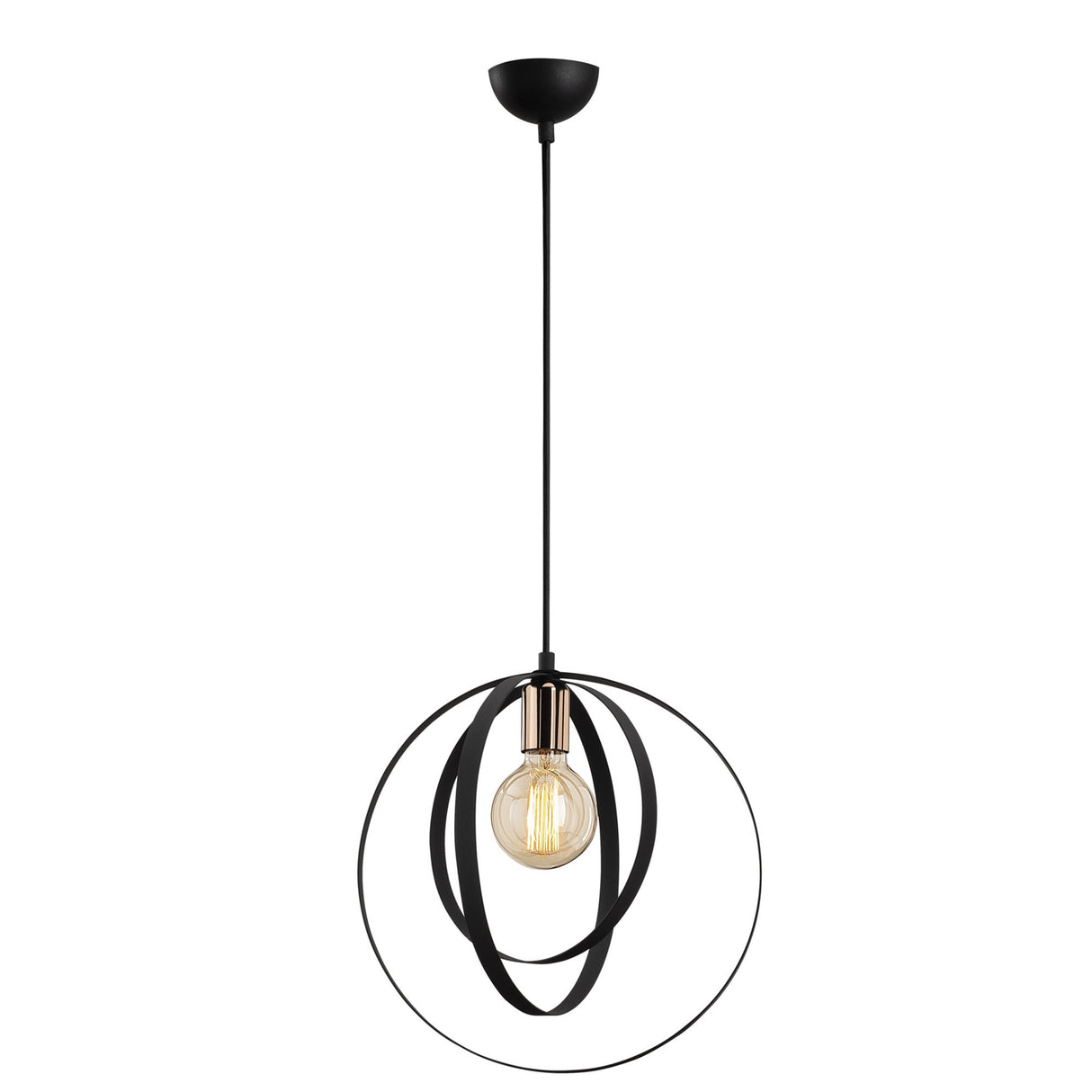 Hanglampen - Hanglamp 1 - lichts Zwart Metaal Thorn - Dimehouse