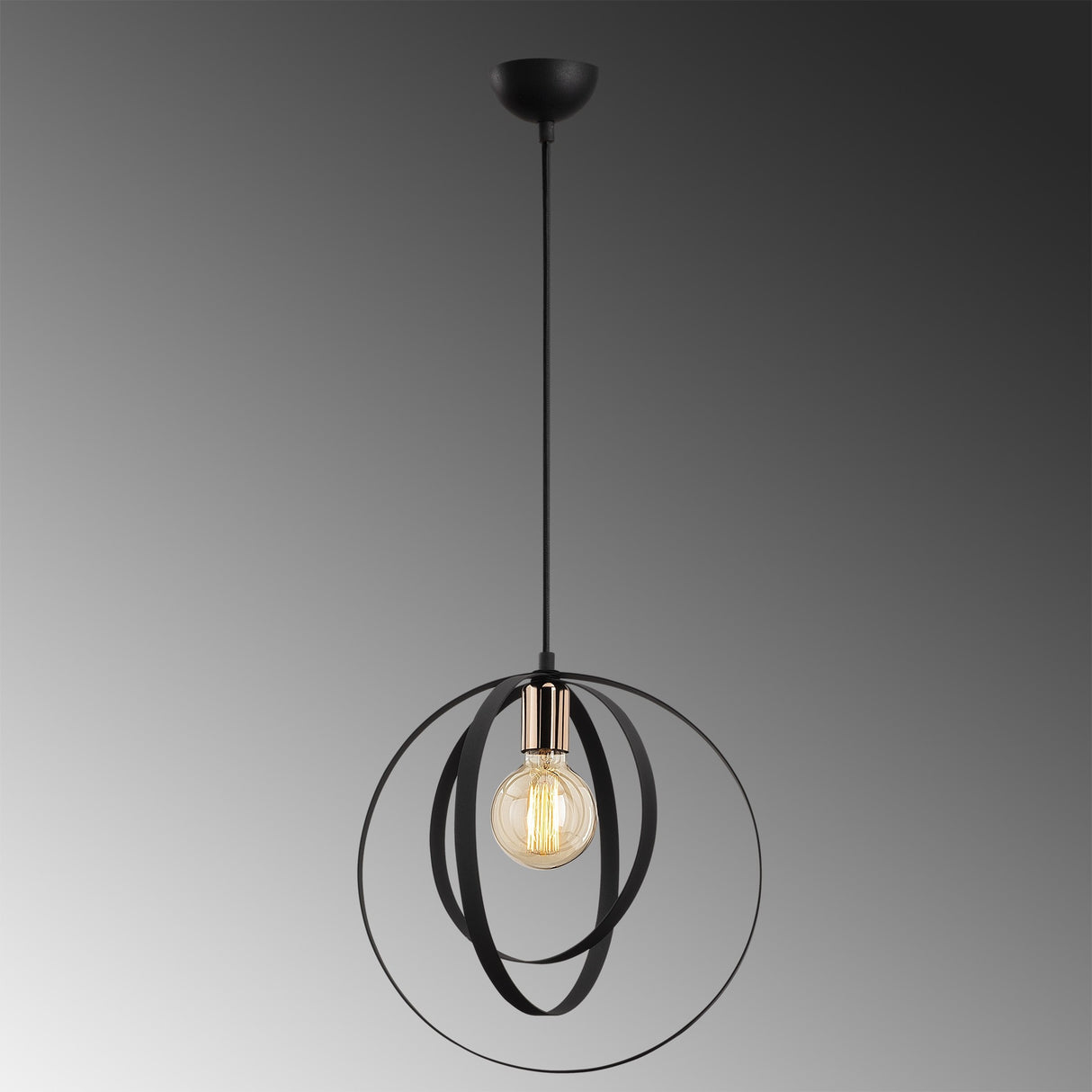 Hanglampen - Hanglamp 1 - lichts Zwart Metaal Thorn - Dimehouse