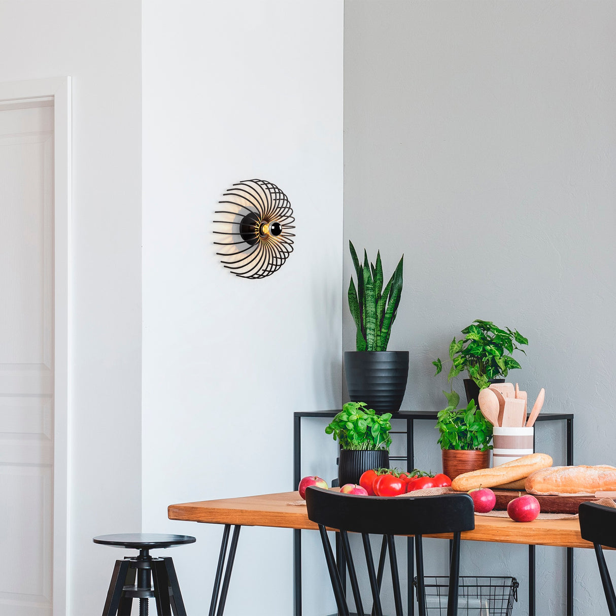 Lampada da parete Black Metal Poise