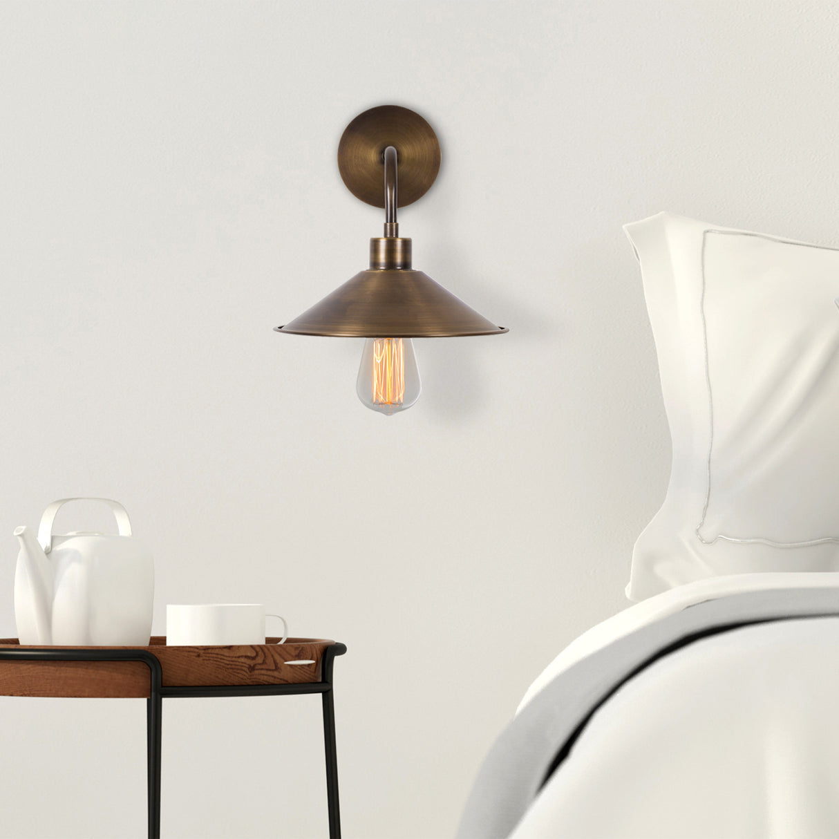 Lampada da parete Allure in metallo color bronzo