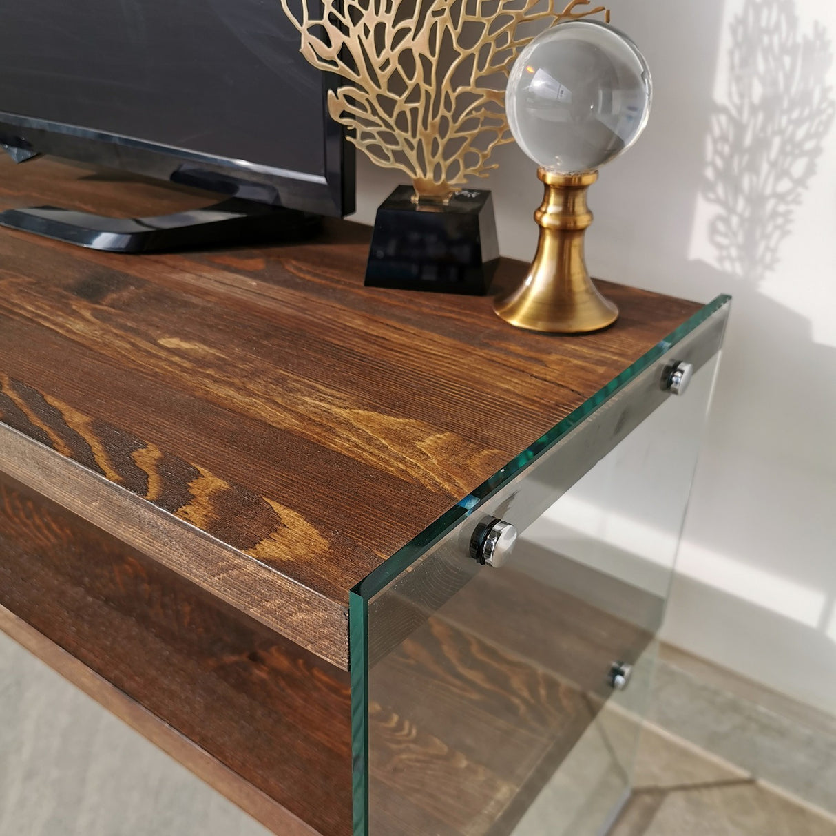 Mobile TV Coral Noce Pino Legno 120x45x35 cm