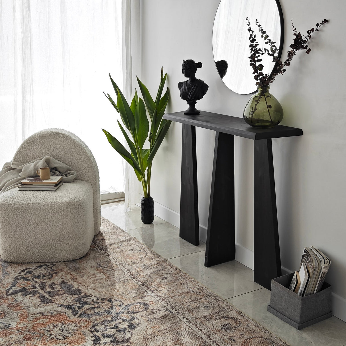 Kaptafels - Kaptafel Cleopatra Antraciet Hout - Dimehouse