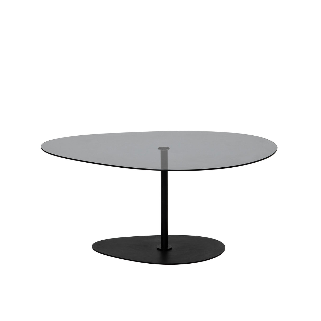 Tavolino da caffè dal design organico in vetro colorato Torpo - Struttura in metallo nero