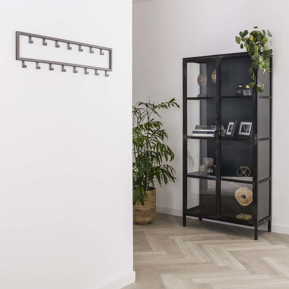 Appendiabiti Milano DH Interior Silver LxWxH 81x23x4 Silver Foto atmosferica vista frontale diagonale