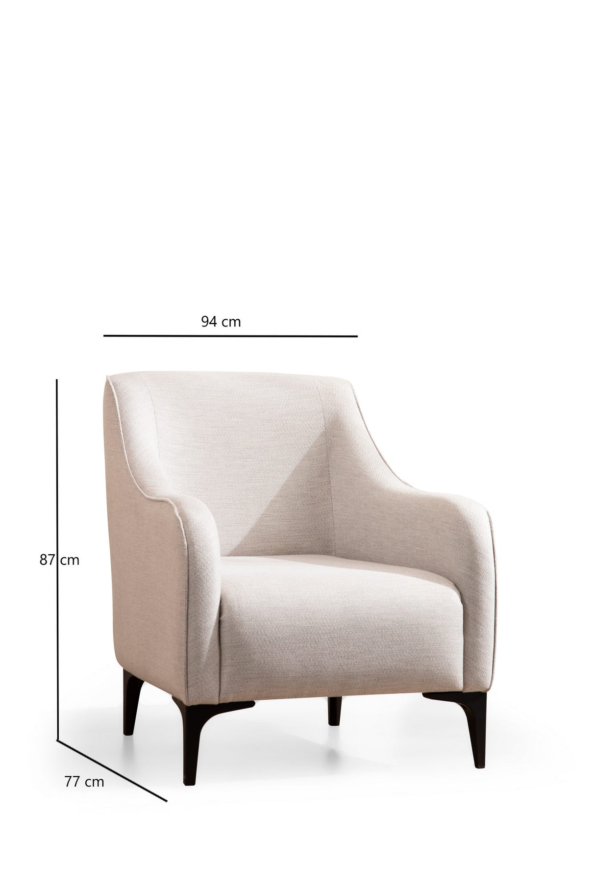 Fauteuils - Modern landelijke fauteuil beige stof Belissimo - Dimehouse
