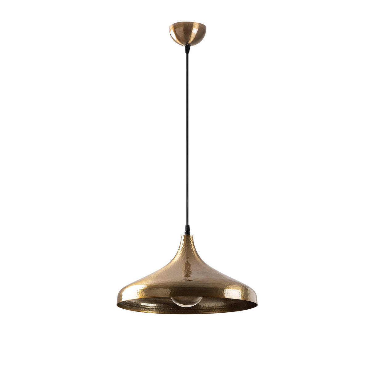 Lampada a sospensione in metallo color bronzo Eclipse