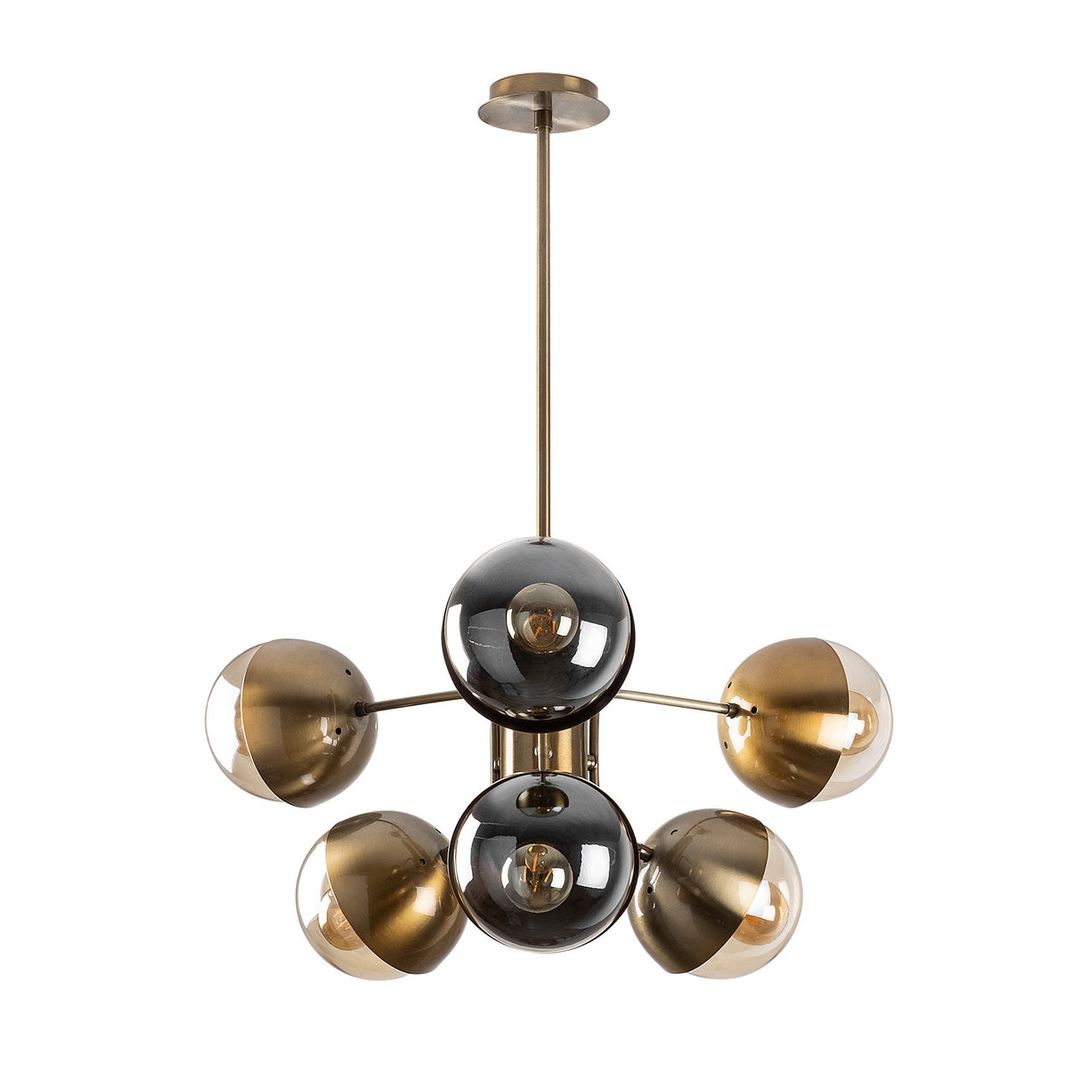 Hanglampen - Hanglamp 10 - lichts Bronskleurig Glas Carina - Dimehouse