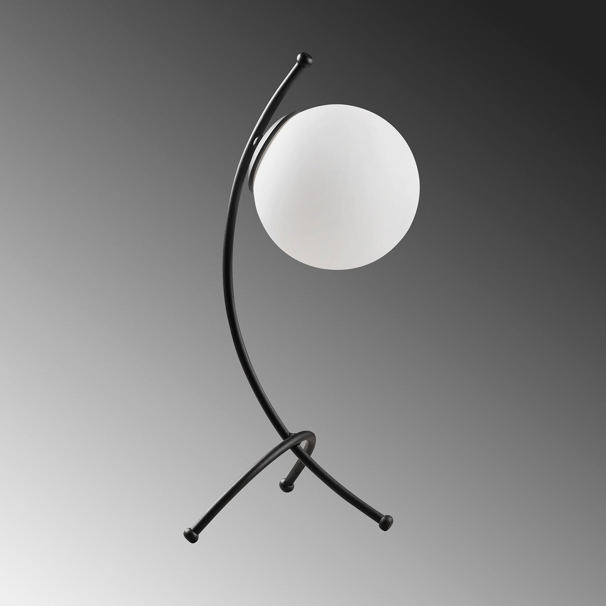 Tafellampen - Tafellamp Zwart Wit Glas Nightstrike - Dimehouse