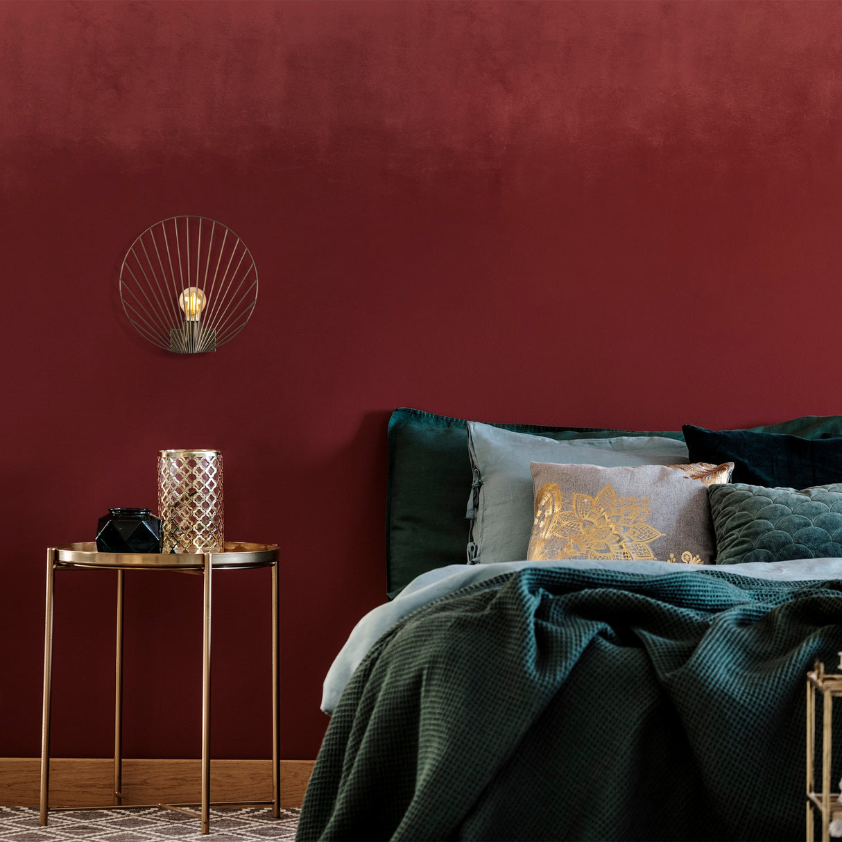 Lampada da parete in metallo color bronzo Arbor