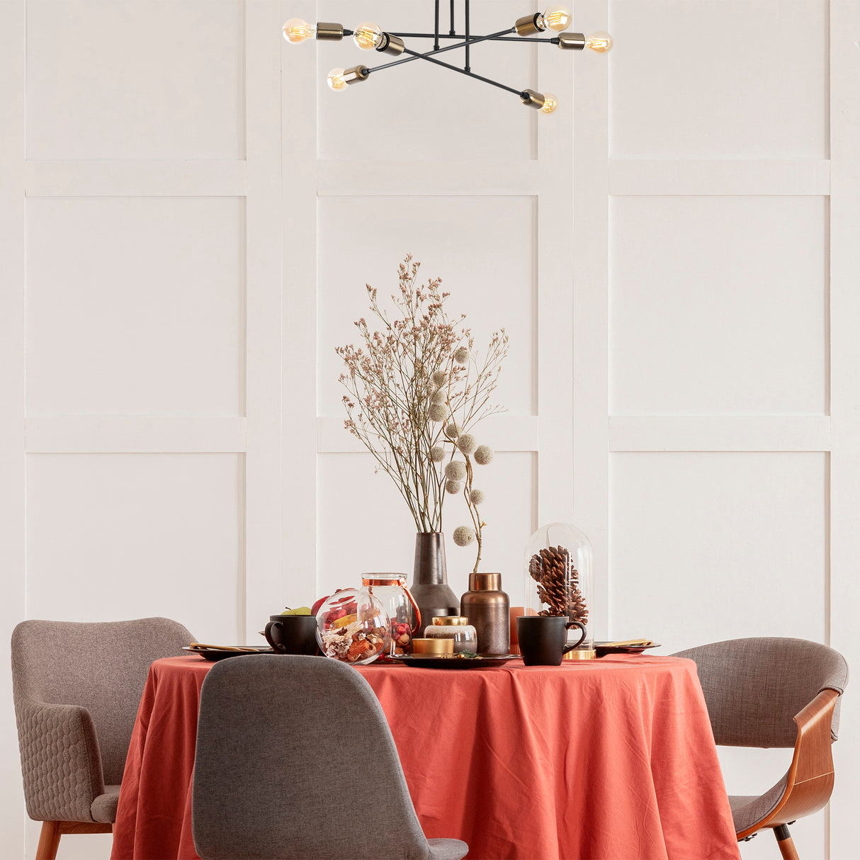 Lampada da soffitto in metallo nero Jade