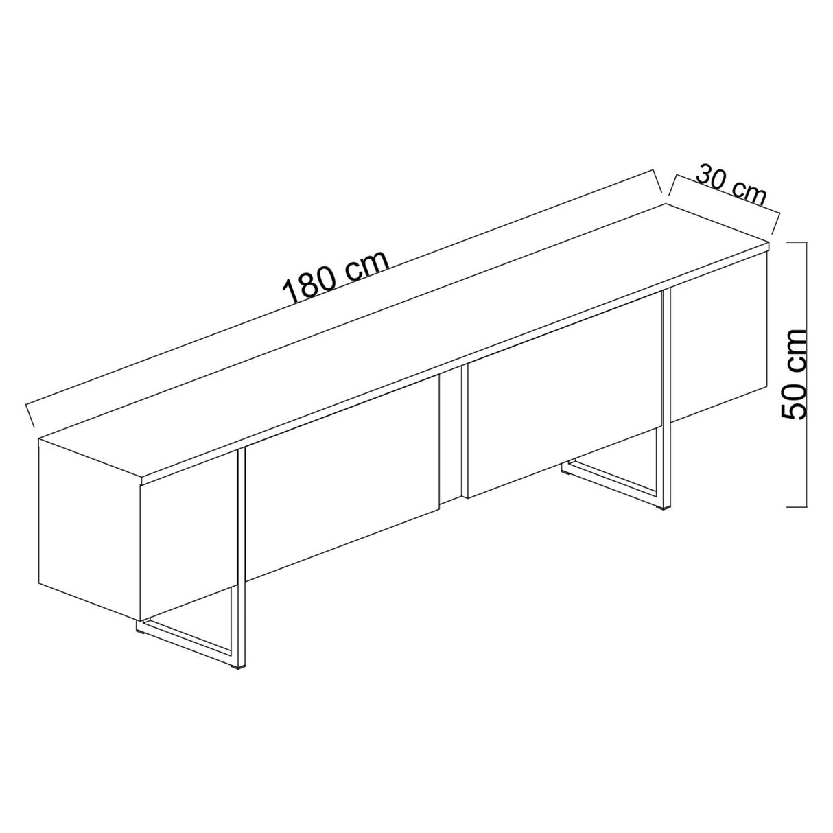 Meubelsets - Meubelset Antraciet Luxe - Salontafel + TV Meubel - Gouden Frame - Dimehouse