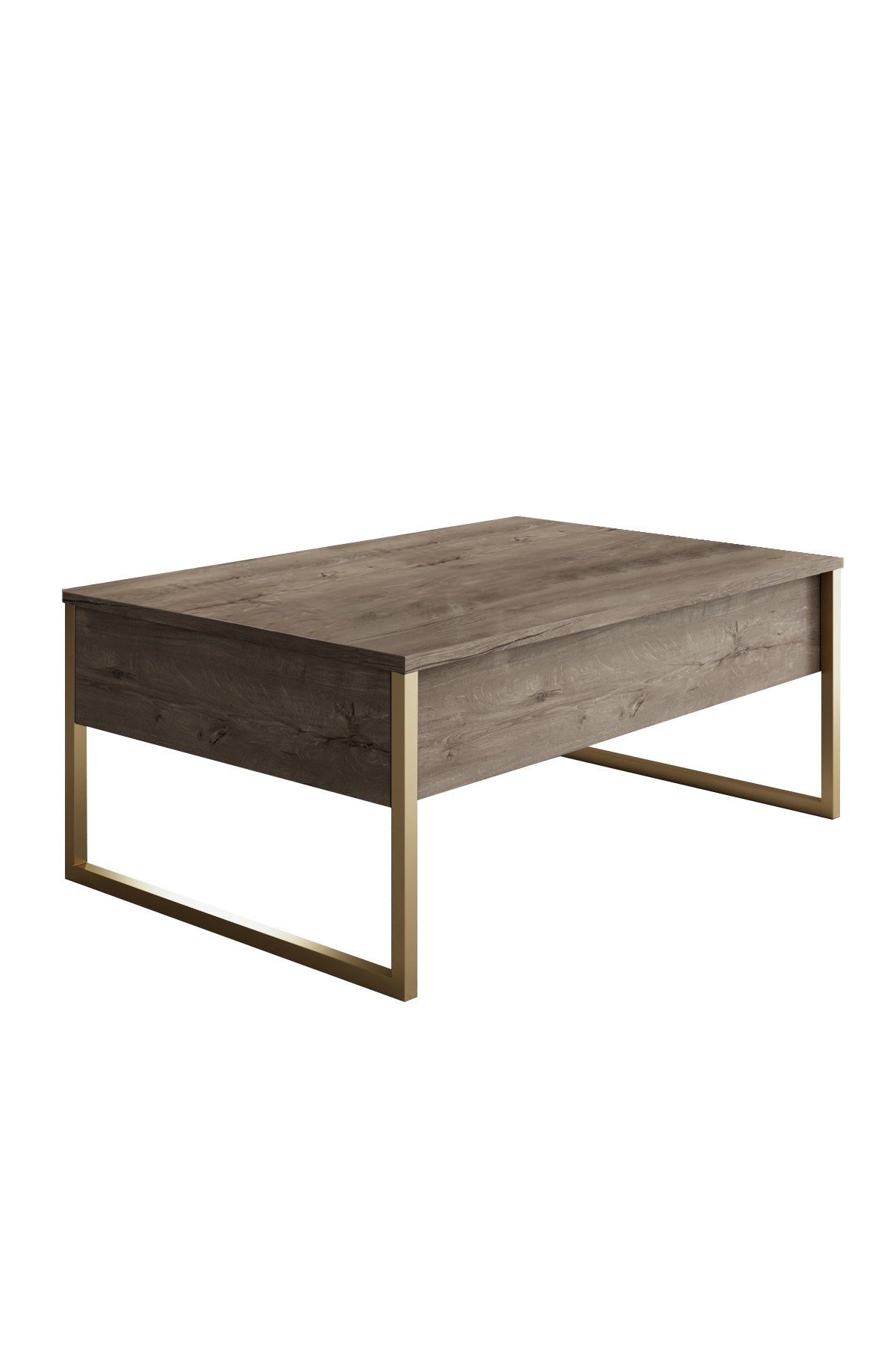Set di mobili di lusso in noce - Tavolino + Mobile TV + Credenza - Cornice dorata