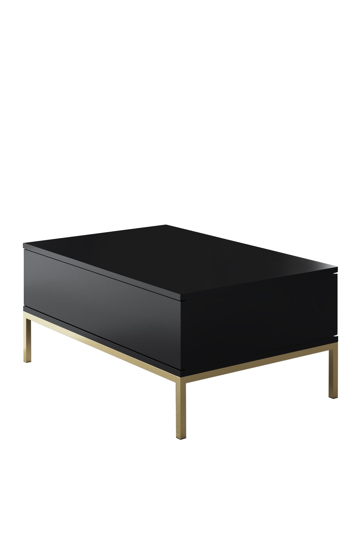 Set di mobili Black Lord - Tavolino + Mobile TV + Credenza - Cornice dorata