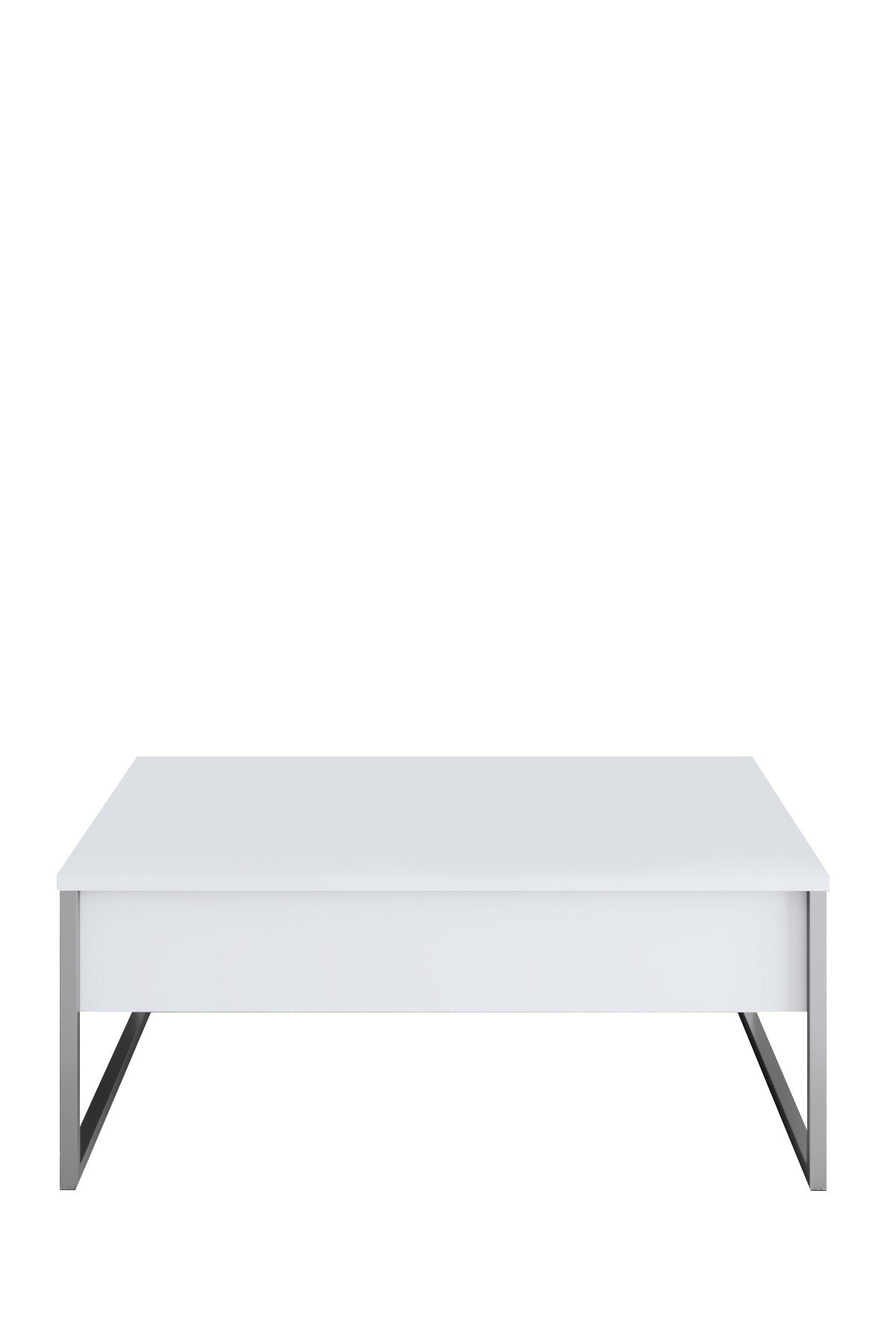 Set di mobili White Luxury - Tavolino + Mobile TV + Cassettiera Luxury - Cornice Argento
